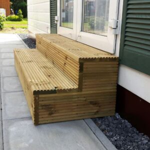 Opstap 2-treeds dubbele deuren 180CM