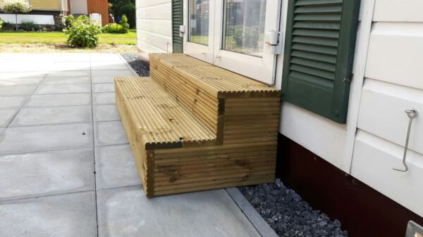 Opstap 2-treeds dubbele deuren 180CM