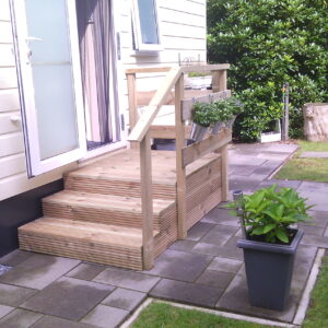 Trap met Bordes 100CM met leuning rondom