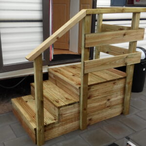 Trap met Bordes 80CM met leuning rondom
