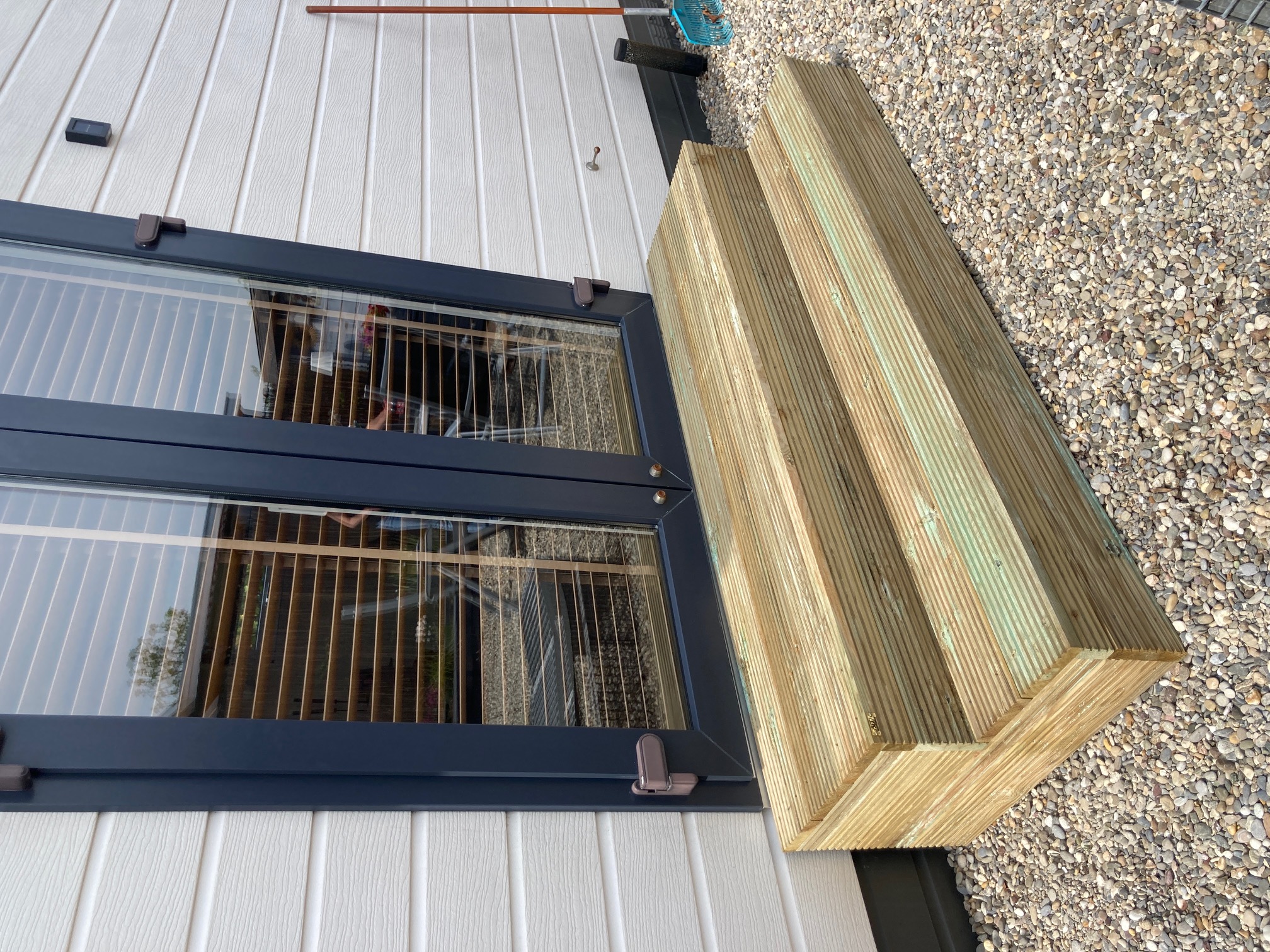 Opstap 2-treeds dubbele deuren 180CM