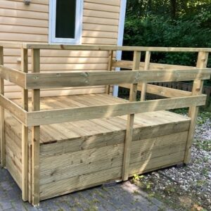 Veranda / terras van 5m2 max. 40cm hoog inclusief opstap