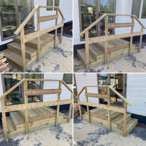 Bordes Trap type "Rustiek" 100x100cm 3-treeds max 60cm hoog