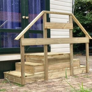 Bordes Trap type "Rustiek" 100x100cm 3-treeds max 60cm hoog