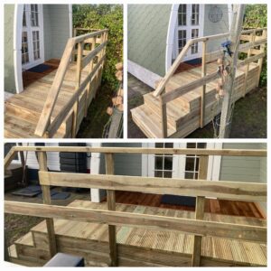 Bordestrap "Robuust XXL" / veranda van 240x100cm inclusief opstap