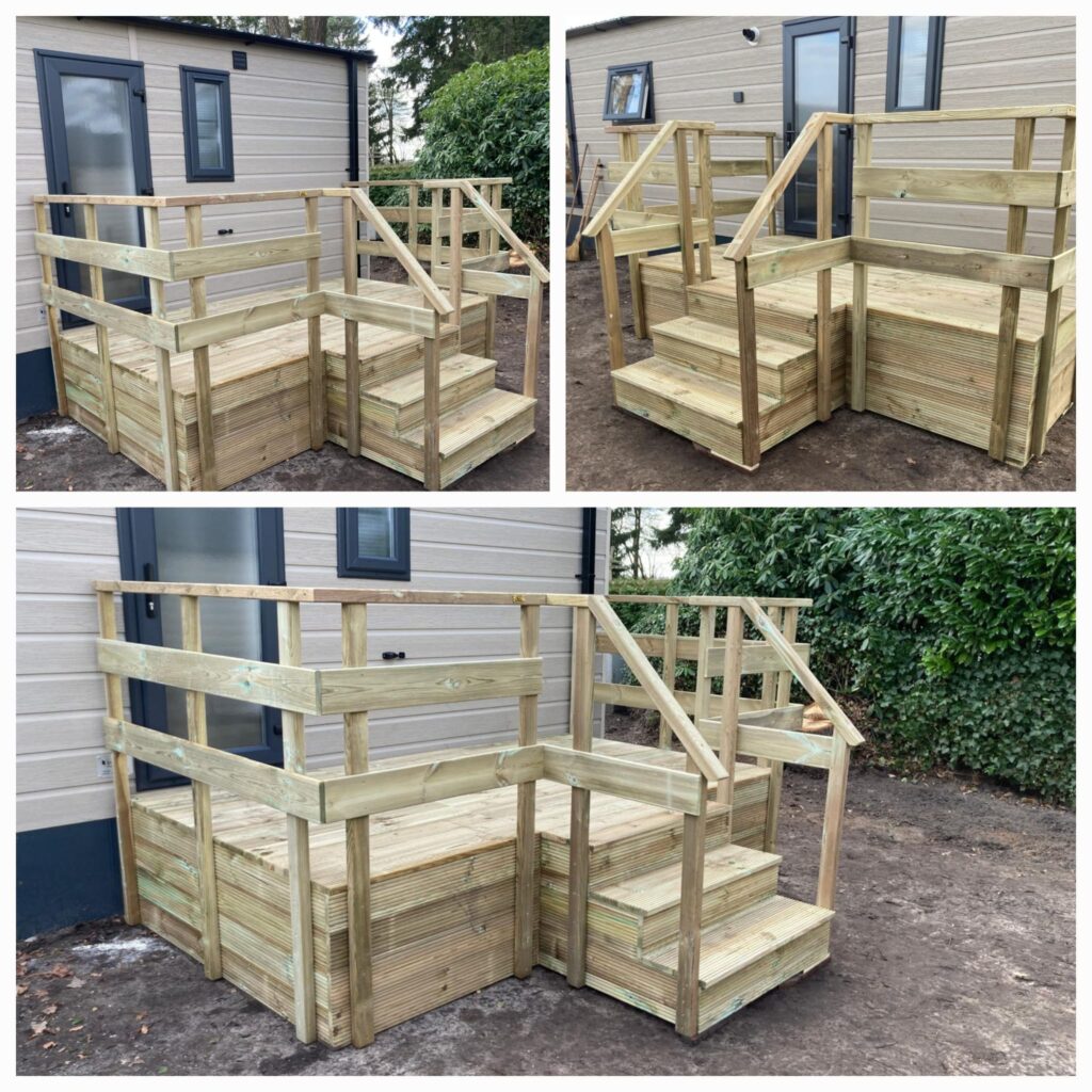 veranda 300x160cm / 5m2 max. 60cm hoog incl. opstap