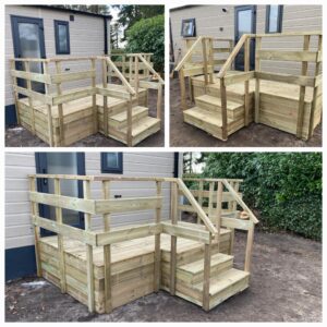 veranda 300x160cm / 5m2 max. 60cm hoog incl. opstap